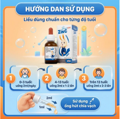 Siro hỗ trợ cải thiện biếng ăn Smartbibi Zinc (30ml)
