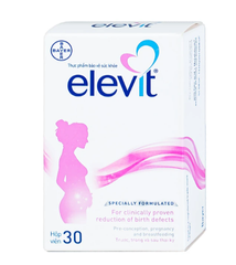 Elevit Bayer Vitamin Tổng Hợp Cho Mẹ Bầu – Hỗ Trợ Tăng Cường Sức Khỏe, Bổ Sung Vi Chất Thiết Yếu 30 Viên