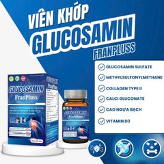 Hỗ trợ tăng tạo dịch khớp Glucosamin Franpluss Hòa Bình (C/30v)