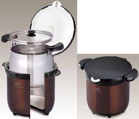 Nồi ủ chân không Thermos KBG-4500, giữ được độ nóng trong 1 ngày, chỉ cần nấu 15-20 phút tùy theo từng loại đồ ăn 