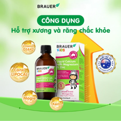 Siro hỗ trợ xương răng phát triển chắc khỏe cho bé Kids Liquid Calcium with Magnesium And Zinc (200ml)