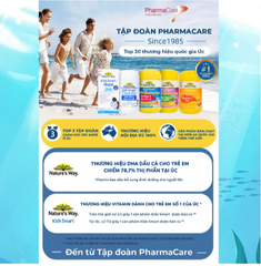Viên nhai hỗ trợ bổ não Kids Smart Vita Gummies Omega-3 DHA Fish Oil Nature's Way (60 viên)