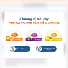 Viên nhai hỗ trợ bổ não Kids Smart Vita Gummies Omega-3 DHA Fish Oil Nature's Way (60 viên)