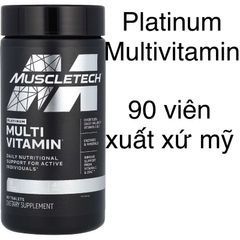 [MỸ] Viên Platinum Multivitamin Muscletech 90 viên vitamin C A D E niacin  B6 b12 biotin folate Calcium magnesium zinc