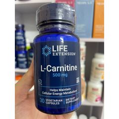 [MỸ] Viên L-Carnitine 500mg Life extension 30 viên Giúp Duy Trì Quá Trình Chuyển Hóa Năng Lượng Tế Bào