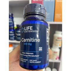 [MỸ] Viên L-Carnitine 500mg Life extension 30 viên Giúp Duy Trì Quá Trình Chuyển Hóa Năng Lượng Tế Bào