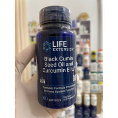 [MỸ] Viên Black Cumin Seed Oil and Curcumin Elite™  60 viên Life extension chiết suất từ nghệ & Dầu hạt thì là đen