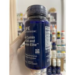 [MỸ] Viên Black Cumin Seed Oil and Curcumin Elite™  60 viên Life extension chiết suất từ nghệ & Dầu hạt thì là đen