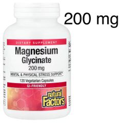 [MỸ] Magnesium Glycinate 200mg Natural Factors 120 v iên