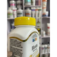 [MỸ] Viên Biotin 800mcg 21st Century 110 viên, Hỗ trợ tóc, da và móng tay