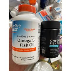 [MỸ] Viên Omega-3 Fish Oil Purified & Clear 2.000 mg Doctor's Best 120 viên