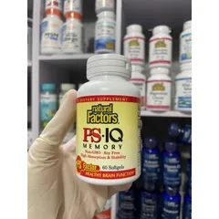 [MỸ] Viên PS – IQ Memory Natural Factors 60 Softgels hỗ trợ trí nhớ, tăng cường chức năng nhận thức và bảo vệ não bộ