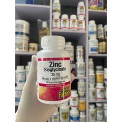 [Mỹ] Viên Zinc Bisglycinate 25mg Natural Factors