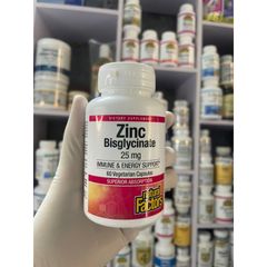 [Mỹ] Viên Zinc Bisglycinate 25mg Natural Factors