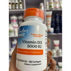 [MỸ] Viên Vitamin D3 5000 IU 180 viên Doctor's Best