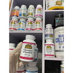 [MỸ] viên Chromium & Vanadium 125mcg 90 viên Natural Factors bổ sung khoáng chất cho cơ thể.