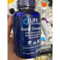 [MỸ] Viên Super Omega-3 EPA/DHA Fish Oil, Sesame Lignans & Olive Extract Life Extension 60 viên