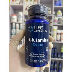 [MỸ] Viên L-Glutamine 500 mg Life Extension 100 viên hỗ trợ tâm trạng, cơ bắp và miễn dịch