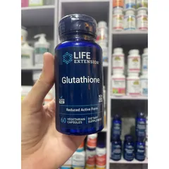 [MỸ] Viên L-Glutathione (reduced) 500 mg , 60 viên Life Extension giúp chống gốc tự do, chống oxy hóa.