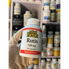 [MỸ] Viên Rutin 250mg, 90viên giúp chống oxy hoá mạnh..Natural factors
