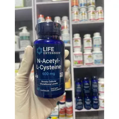 [MỸ] Viên N-acetyl-L-cysteine 600mg , 60 viên Life Extension Tăng mức độ Glutathione trong tế bào. Hỗ trợ gan phế quản