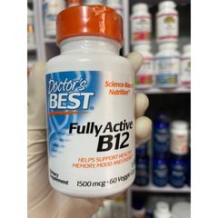 [MỸ] viên vitamin B12 fully active 1,500mcg 60 viên Doctor’s Best bổ sung khoáng chất cho cơ thể