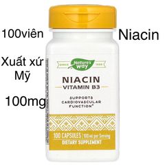 [MỸ] viên Niacin 100mg Nature’s Way 100 viên