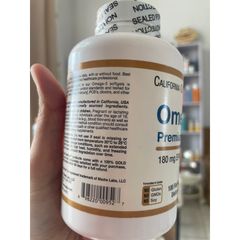 [Mỹ] viên Premium Omega-3 Fish Oil California Gold Nutrition 100 viên giúp làm đẹp da tóc cải thiện mắt, giấc ngủ.