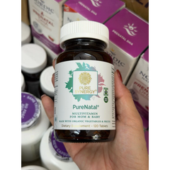 Pure Synergy PureNatal Multivitamin cho Mẹ và Bé với Rau Củ và Trái Cây Hữu Cơ - 120 Tables