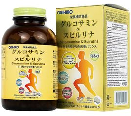 [Hàng Nhập khẩu] Viên uống Orihiro Glucosamine and Spirulna 900 viên - Nhật Bản-Viên uống tăng tiết dịch khớp giảm thoái hóa khớp
