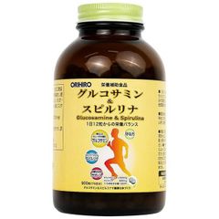 [Hàng Nhập khẩu] Viên uống Orihiro Glucosamine and Spirulna 900 viên - Nhật Bản-Viên uống tăng tiết dịch khớp giảm thoái hóa khớp