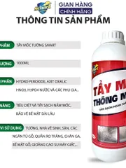 SMART TM - Dung dịch tẩy mốc Smart an toànl àm sạch mốc tường, doăng cao su, chăn gối, quần áo trắng