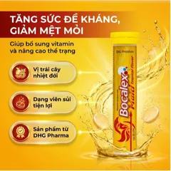 Viên sủi giúp nâng cao sức đề kháng Bocalex Multi Tropical Flavor DHG Pharma (20 viên)