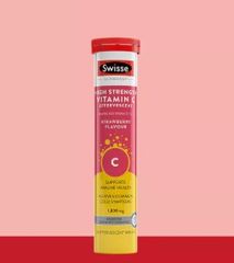 [Nhập khẩu] Viên sủi Vitamin C liều cao Swisse High Strength Vitamin C 1000mg Effervescent (20 viên)
