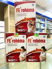Viên uống Fe' Rohéma fe folic bổ sung sắt và acid folic, giảm thiếu máu do thiếu sắt, hỗ trợ quá trình tạo máu 30viên ds