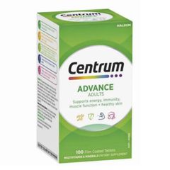 Viên uống Bổ sung Vitamin [Nam/Nữ dưới 50 tuổi] Centrum Advanced Adults 100 viên - Hỗ Trợ Sức Khỏe Tổng Thể - SP Chuẩn Úc