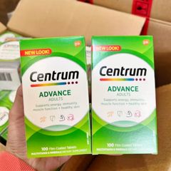 Viên uống Bổ sung Vitamin [Nam/Nữ dưới 50 tuổi] Centrum Advanced Adults 100 viên - Hỗ Trợ Sức Khỏe Tổng Thể - SP Chuẩn Úc