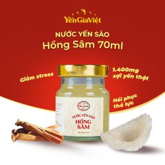 Nước yến sào Hồng sâm Yến Gia Việt 70ml