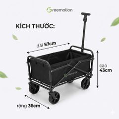 Xe kéo gấp gọn đa năng mini hãng Greemotion ( Đức ), để cốp xe hơi, đi dã ngoại, camping, du lịch