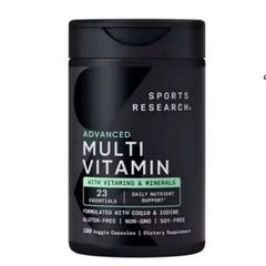 Viên uống Bổ sung Vitamin [Nam/Nữ dưới 50 tuổi] Sports Research Advanced Multi Vitamin 180 viên - Hỗ Trợ Sức Khỏe Tổng Thể - SP Chuẩn Mỹ