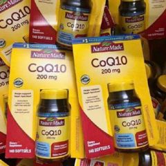 Viên uống Hỗ trợ Tim mạch Nature Made CoQ10 200 mg - Tăng cường sức khỏe Tim & Năng lượng tế bào 140 viên - S/P Chuẩn Mỹ