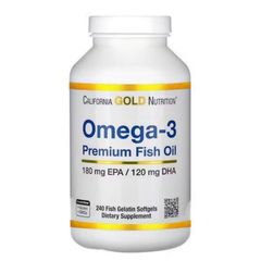 Viên uống Dầu cá Omega-3 California Gold Nutrition Omega-3 Premium Fish Oil 240 viên - S/P Chuẩn Mỹ