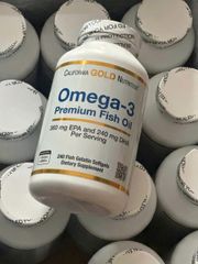 Viên uống Dầu cá Omega-3 California Gold Nutrition Omega-3 Premium Fish Oil 240 viên - S/P Chuẩn Mỹ