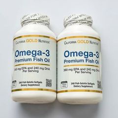 Viên uống Dầu cá Omega-3 California Gold Nutrition Omega-3 Premium Fish Oil 240 viên - S/P Chuẩn Mỹ