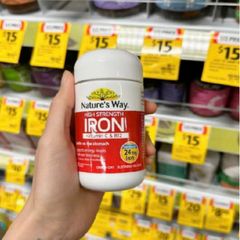 Viên uống Sắt hàm lượng cao Nature's Way High Strength Iron + Vitamin C & B12 [30 viên] - S/P Chuẩn Úc