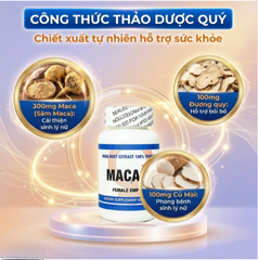 Viên uống hỗ trợ tăng sức khoẻ nữ, tăng cường nội tiết tố nữ Maca F Female Empower (60 viên)