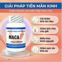 Viên uống hỗ trợ tăng sức khoẻ nữ, tăng cường nội tiết tố nữ Maca F Female Empower (60 viên)