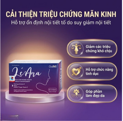 Viên uống giúp cải thiện triệuu chứngg tiền mãn kinh, cân bằng nội tiết tố, hạn chế lão hóa, giúp đẹp da Léana Ocavill(3 vỉ x 20 viên)
