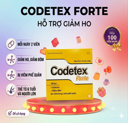 Viên Uống Giảm Ho CODETEX FORTE- Hộp 100 Viên