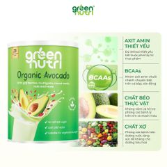 Sữa Hạt Ngũ Cốc Organic Avocado Green Nutri - Combo 2 Lon 750gr, BCAAs Duy Trì Sức Khỏe, Nhập Khẩu Malaysia